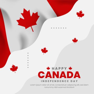 1 Temmuz 'da Kanada' nın arka planı ya da pankart tasarımı kutlandı. Kanada 'nın bağımsızlık günü