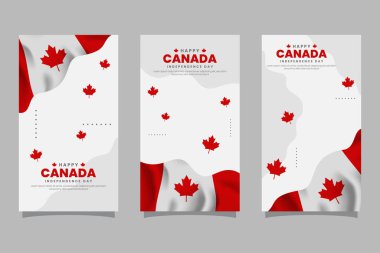 Mutlu Kanada Bağımsızlık Günü sosyal medya hikayesi şablonu