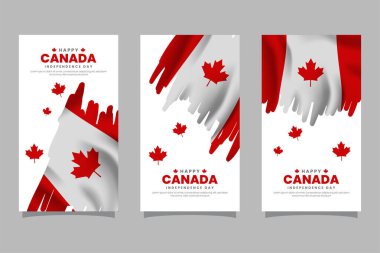 Mutlu Kanada Bağımsızlık Günü sosyal medya hikayesi şablonu