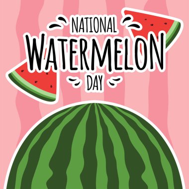 Mutlu Karpuz Günü tebrik kartları. Ulusal Karpuz Günü, 3 Ağustos.