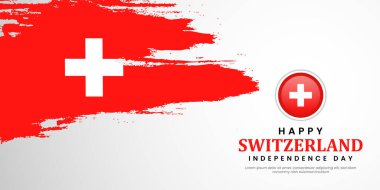 İsviçre 'nin Bağımsızlık Günü kutlu olsun. 1 Ağustos' ta bayraklar sallanıyor.