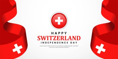 İsviçre 'nin Bağımsızlık Günü kutlu olsun. 1 Ağustos' ta bayraklar sallanıyor.