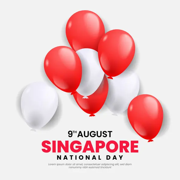 Singapur 'un ulusal 9 Ağustos tarihli balonlu geçmişi