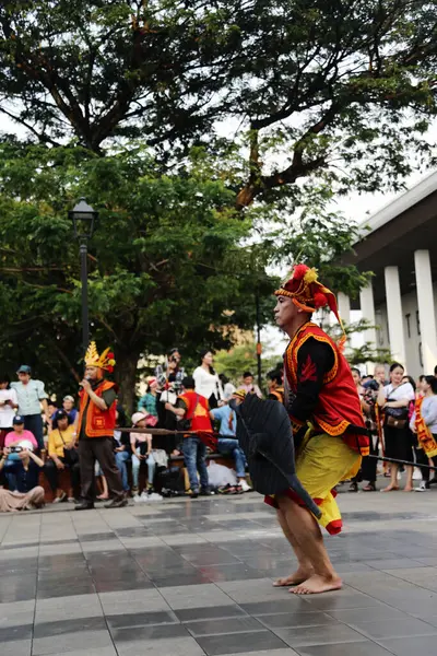 Stock image Jakarta, Indonesia. 12 November 2023. Appearance of disabled students at SLB Negeri 11, Jakarta on the open stage of the TMII tourist attraction.