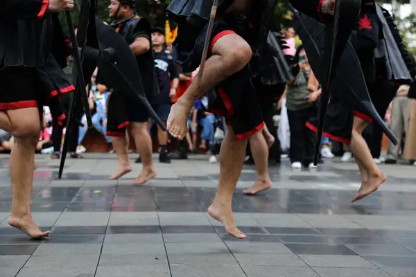 stock image Jakarta, Indonesia. 12 November 2023. Appearance of disabled students at SLB Negeri 11, Jakarta on the open stage of the TMII tourist attraction.