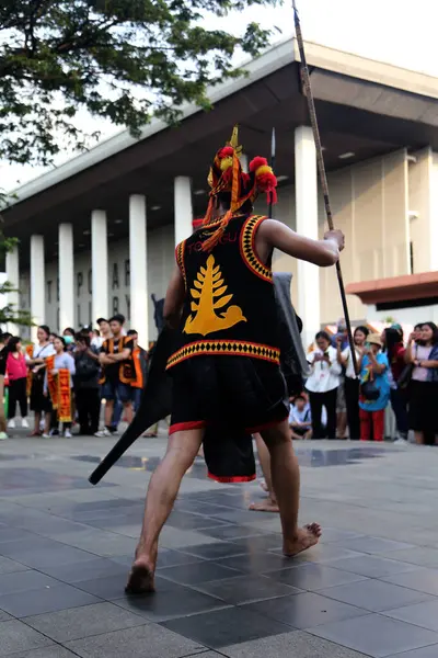 stock image Jakarta, Indonesia. 12 November 2023. Appearance of disabled students at SLB Negeri 11, Jakarta on the open stage of the TMII tourist attraction.