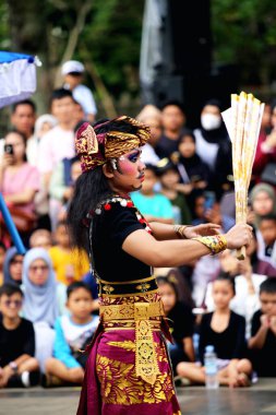 Jakarta, Indonesia. April 21 2024. A traditional dance called 