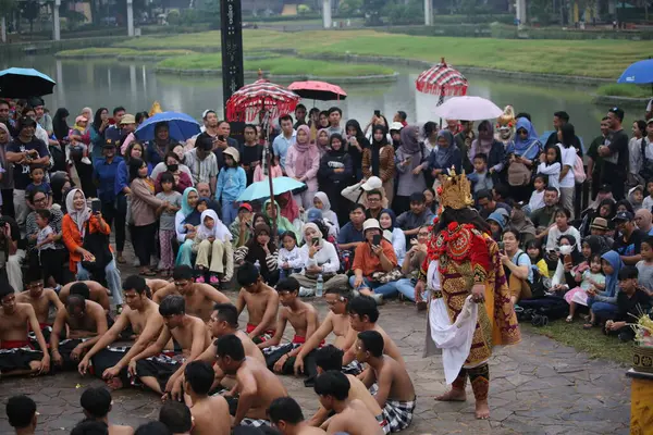 stock image Jakarta, Indonesia. February 11, 2024. Folk performing art called 