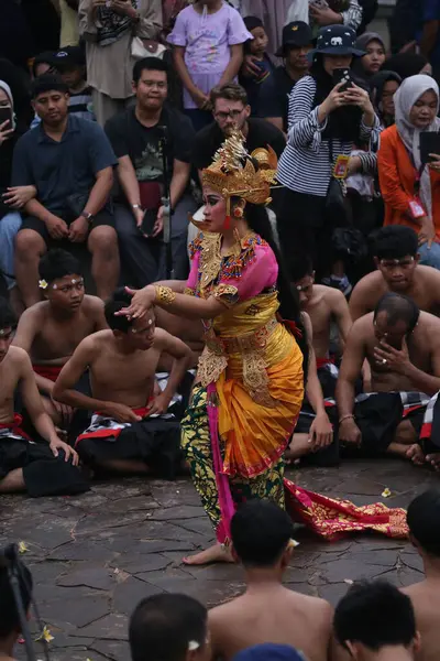 stock image Jakarta, Indonesia. February 11, 2024. Folk performing art called 