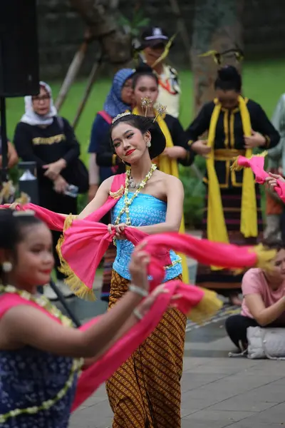 stock image Jakarta, Indonesia. May 25 2024. A traditional dance called 