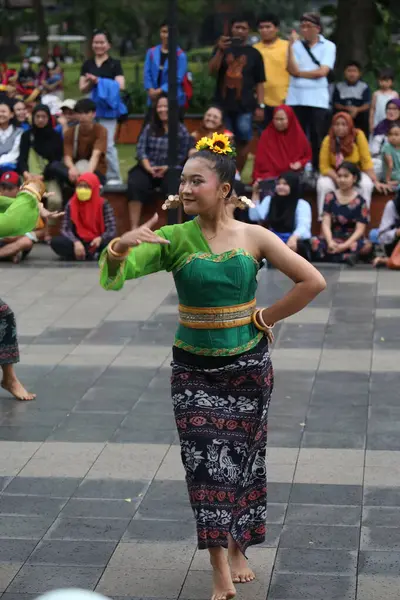 stock image Jakarta, Indonesia. May 25 2024. A traditional dance called 