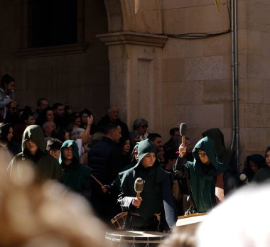 Teruel, Aragon, İspanya, 22 Şubat 2025 Boda Ortaçağ Isabel de Diego