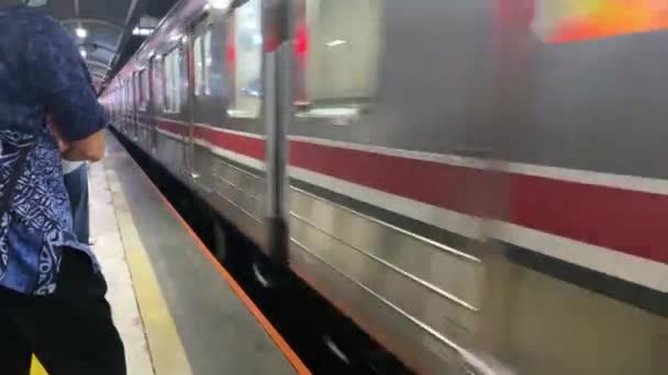 Gare Dukuh Atas Sudirman Jakarta Indonésie Avril 2024 Arrivée Départ — Video