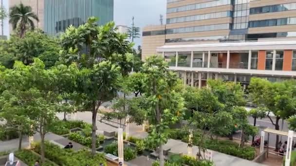 Jakarta Indonesië April 2024 Park Van Sarinah Thamrin Building Het — Stockvideo