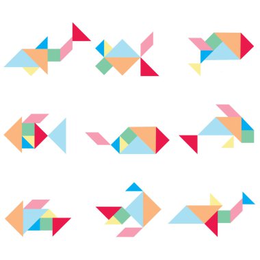 Tangram Zaferi Bulmaca Geometri Sanatı Ustası