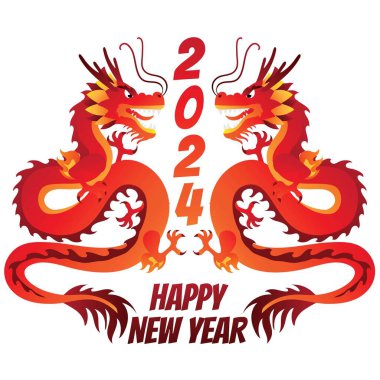 Dragon Zodiac Feng Shui vektörünün gösterimi 