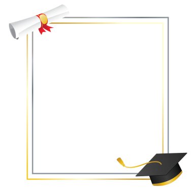 Mezuniyet şapkası ve üzerinde 2024 yılı tebrik sınıfı yazan bir diploma resmi.