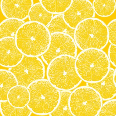 Limon dilimi arkaplanı, vektör illüstrasyonu.