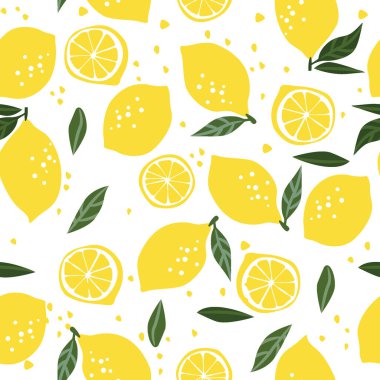Kusursuz bir limon deseni. vektör illüstrasyonu.