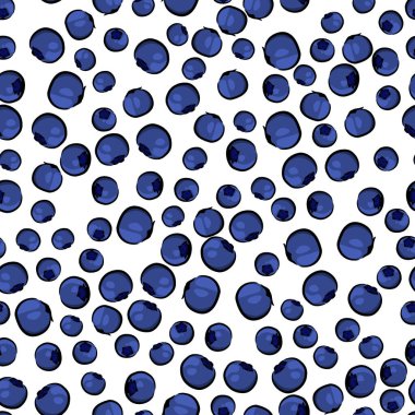 Kusursuz bir yaban mersini deseni. vektör illüstrasyonu.