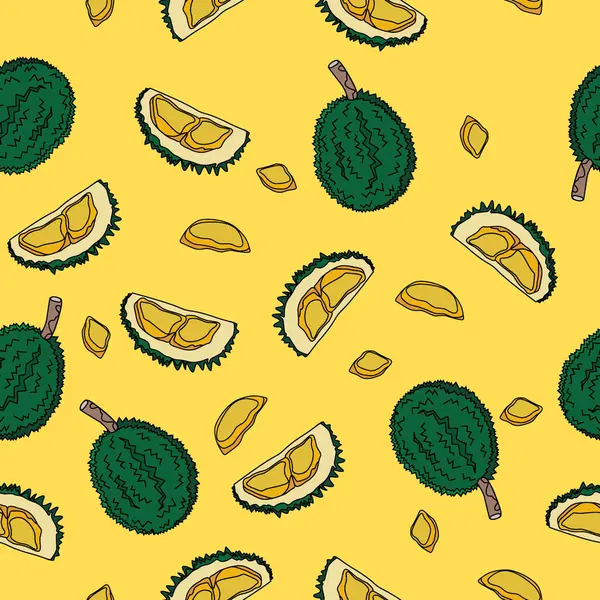 Durian 'ın kusursuz bir örneği. vektör illüstrasyonu.