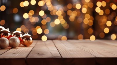 Noel hediyeleri, balolar ve farklı yeni yıl dekorasyonları.