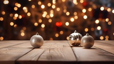 Noel hediyeleri, balolar ve farklı yeni yıl dekorasyonları.