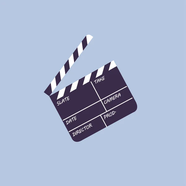 Mavi Arkaplanda Makaraları Izole Edilmiş Vektör Illüstrasyon Klasik Film Projektörü — Stok Vektör
