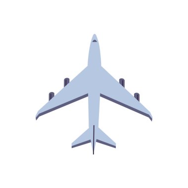 Beyaz arka plan üzerinde izole uçak uçan vektör çizim