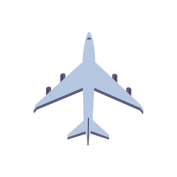Ilustracja Wektorowa Samolot Latający Białym Tle — Wektor stockowy