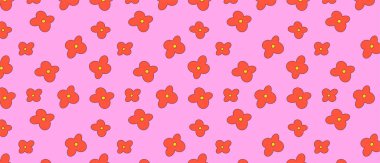 Çiçeksiz vektör desenleri. Y2k çiçek arkaplan koleksiyonu yazdırma veya sosyal medya için