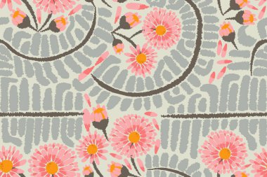 Kumaş, moda, arkaplan, duvar kağıdı, ambalaj, kapak vs. için uygun vektör motif deseni.