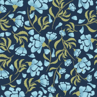 Kumaş, ambalaj, kapak vs. için uygun kusursuz çiçek motifleri