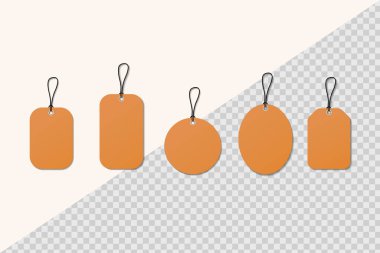 Şeffaf arkaplanda vektör olarak fiyat etiketi