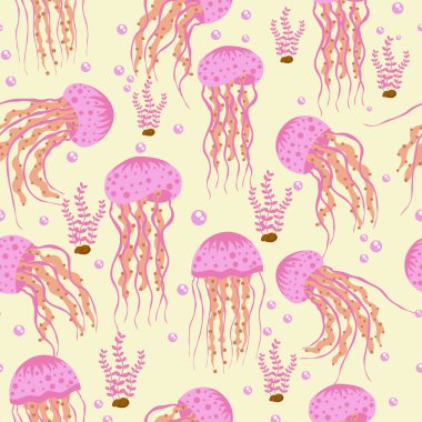 Düz vektörde denizanası deseni