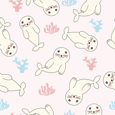 Düz vektörde kusursuz deseni mühürle