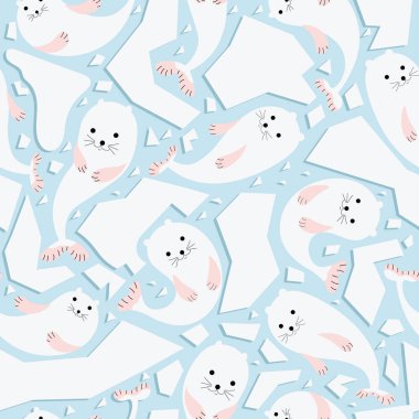 Düz vektörde kusursuz deseni mühürle