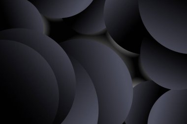 Siyah geometrik şekilli siyah arkaplan. vektör illüstrasyonu.