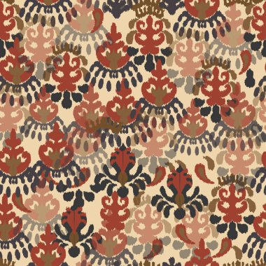 Geometrik Hint deseni, soyut örgü, halı, kumaş, batik