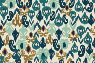 Soyut etnik motif modeli, soyut kilise, halı, kumaş, batik