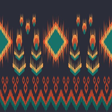 Soyut ikat motif deseni, soyut arkaplan, halı.