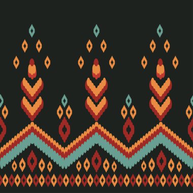 Soyut ikat motif deseni, soyut arkaplan, halı.