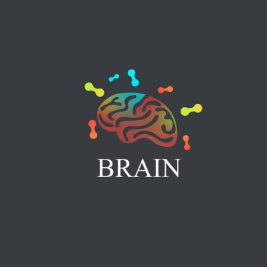 yaratıcı kavram beyin logo illüstrasyon vektörü