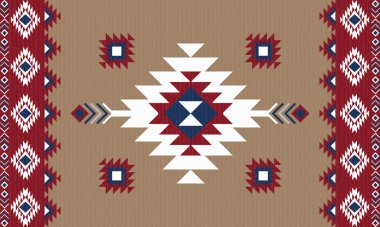 Kabaca iplik dokusuna sahip soyut kabile deseni, renkli vektör illüstrasyonu 