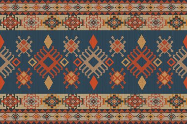 Doğulu etnik model. Kumaş, perde, arkaplan, halı, duvar kağıdı, giysi, ambalaj, Batik, giysi için tasarım..