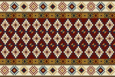 Doğulu etnik model. Kumaş, perde, arkaplan, halı, duvar kağıdı, giysi, ambalaj, Batik, giysi için tasarım..