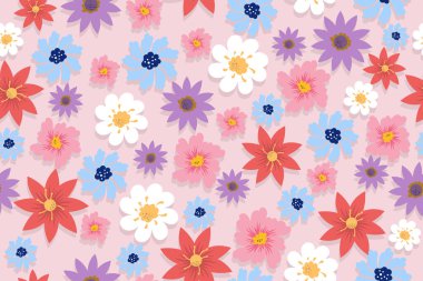 Arkaplan, kumaş, duvar kağıdı, ambalaj ve daha fazlası için dekoratif çiçek deseni