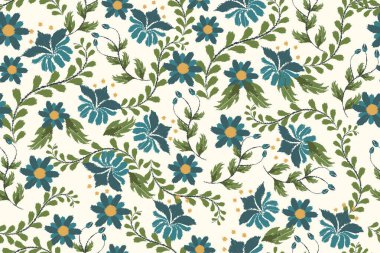 Arka plan, kumaş, duvar kağıdı, ambalaj ve daha fazlası için şık çiçek deseni