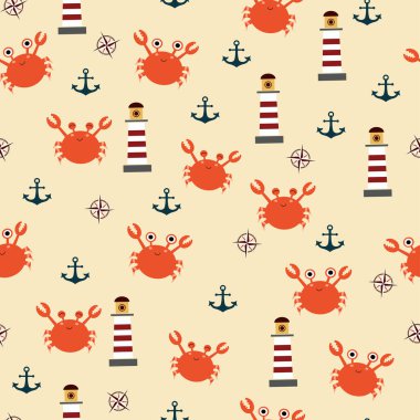 Renkli yengeç deseni, kumaşlar, duvar kağıtları, ambalajlar, arka planlar, vs.