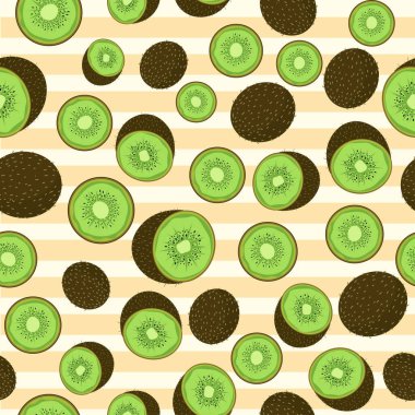 Kivi meyvesi vektörde pürüzsüz desen
